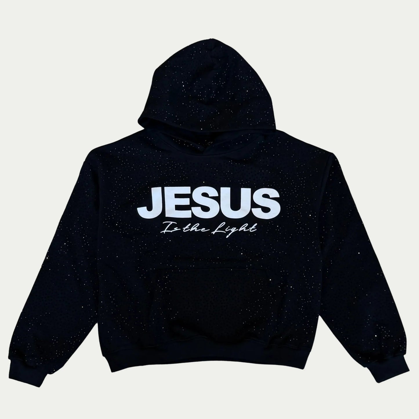 Novael Jesus is The Light Rhinestone Hoodie