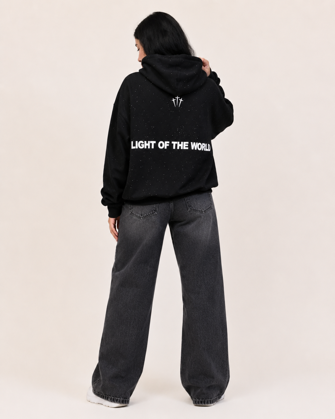 Novael Jesus is The Light Rhinestone Hoodie