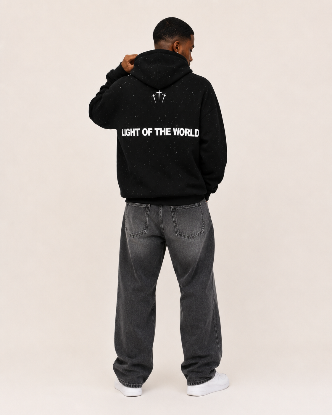 Novael Jesus is The Light Rhinestone Hoodie