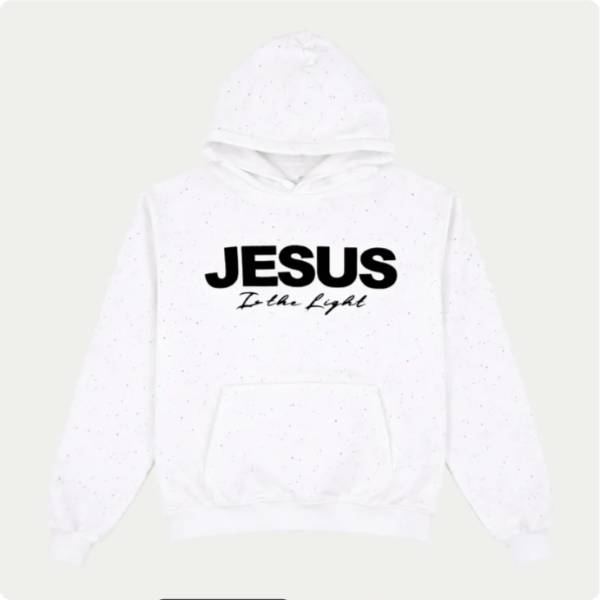 Novael Jesus is The Light Rhinestone Hoodie
