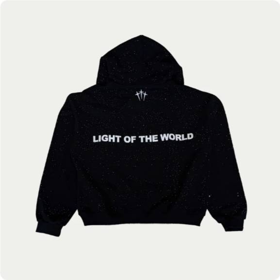 Novael Jesus is The Light Rhinestone Hoodie