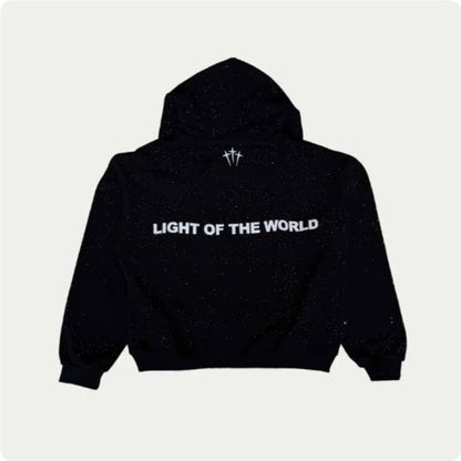 Novael Jesus is The Light Rhinestone Hoodie